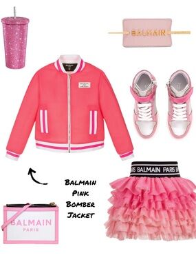 Balmain Kids Girls Pink Jacket